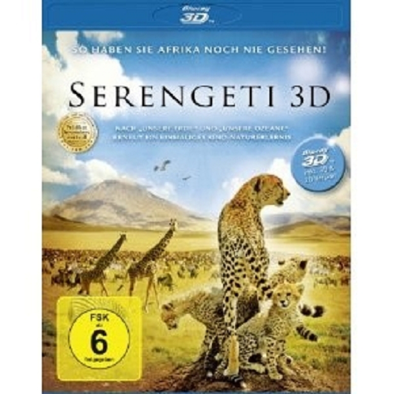SERENGETI 3D 3D BLU RAY DOKUMENTATION NEU 